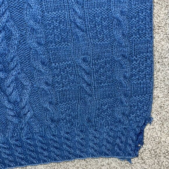 Gorgeous RL Polo Cool Vintage Vibes Hand knit Cotton Cableknit Retro Sweater-M - Picture 3 of 6